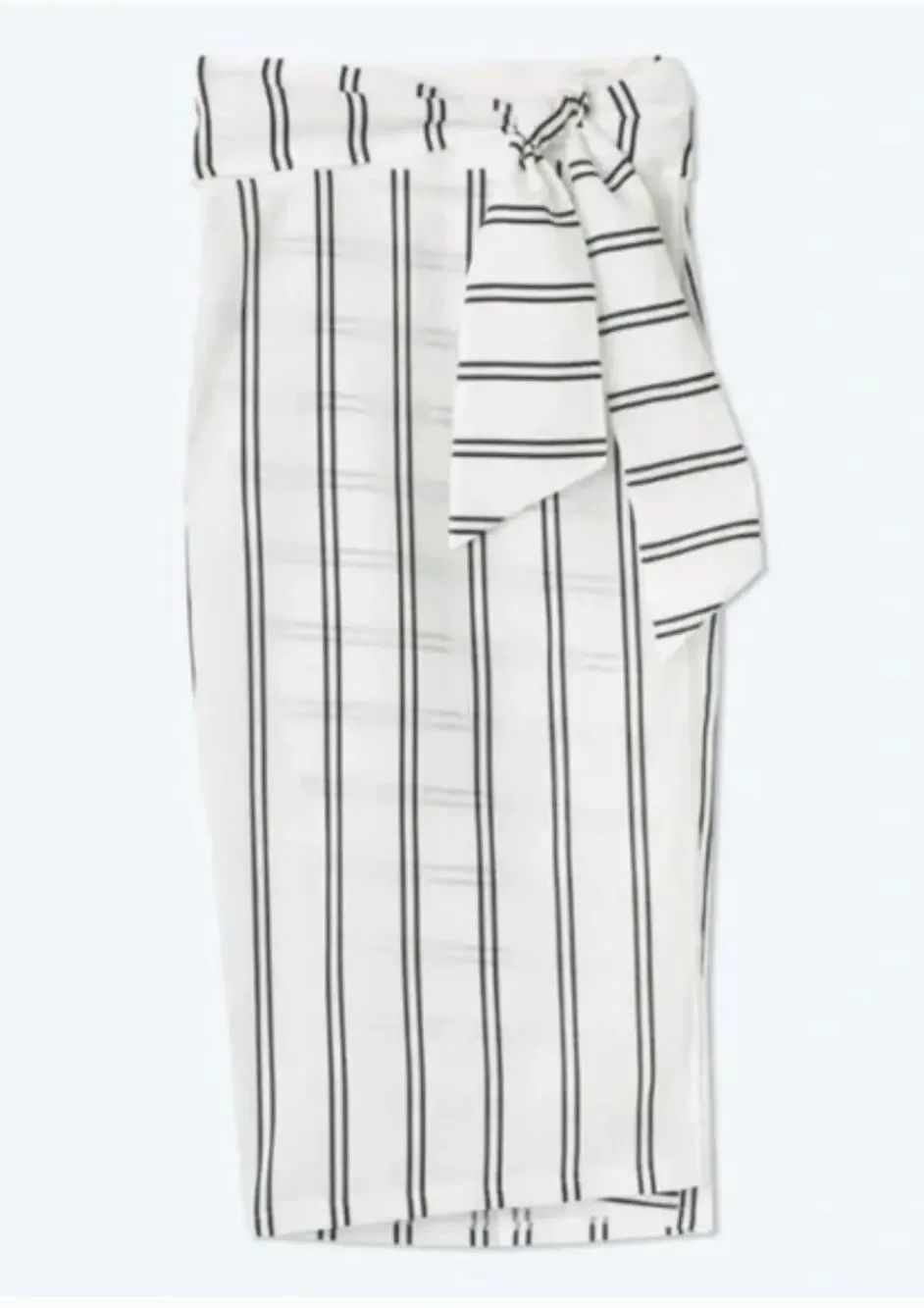 Summersalt Womens XL 1X 2X Easy Breezy Voile Sarong Cover White w/Black Stripes